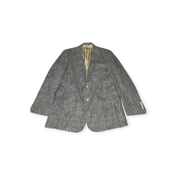 Polo Univeristy Club By Ralph Lauren Gray and Tan Plaid Blazer - Picture 6 of 11
